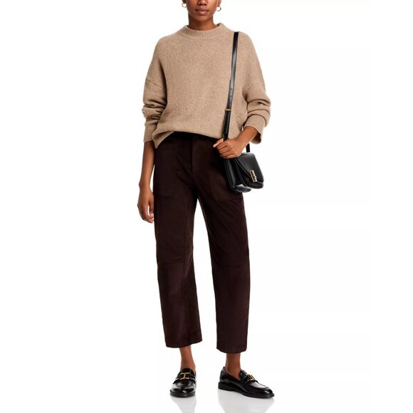 278$ rag & bone Leyton Corduroy Ankle Pants High Rise Women's Size 10 Dark Brown - Picture 4 of 4